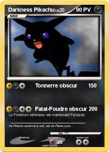 Pokemon Darkness Pikachu
