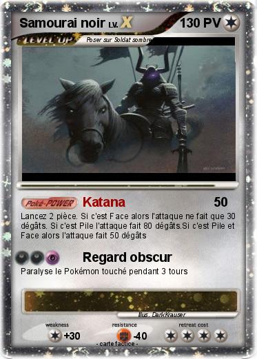 Pokemon Samourai noir