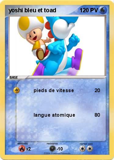 Pokemon yoshi bleu et toad