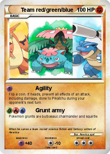 Pokemon Team red/green/blue