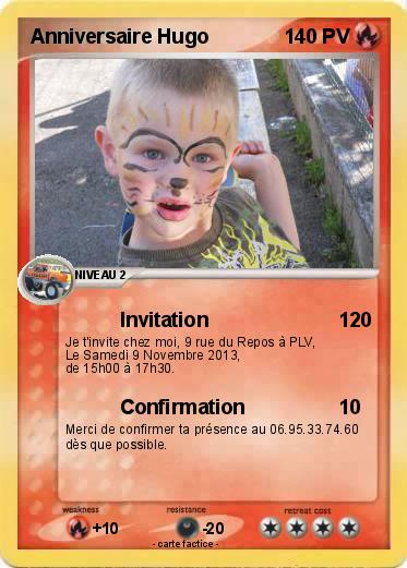 Pokemon Anniversaire Hugo