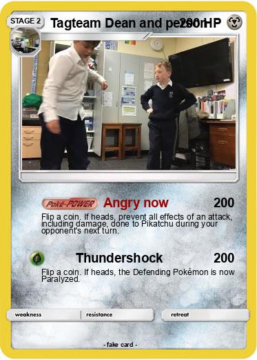 Pokemon Tagteam Dean and person