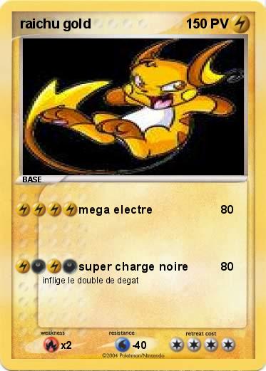 Pokemon raichu gold