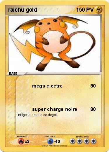 Pokemon raichu gold
