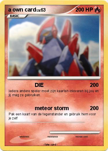 Pokemon a own card
