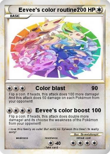 Pokemon Eevee's color routine