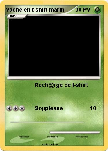 Pokemon vache en t-shirt marin