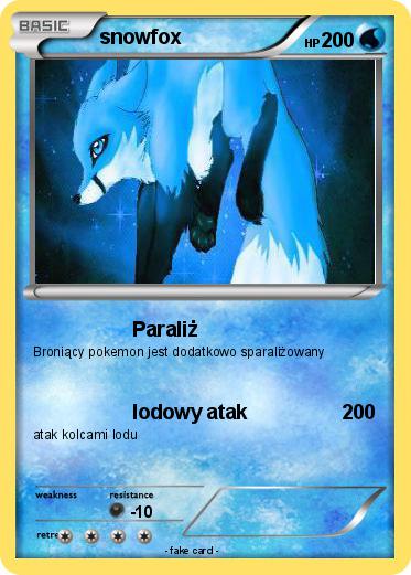 Pokemon snowfox