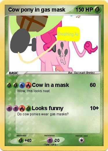 Pokemon Cow pony in gas mask