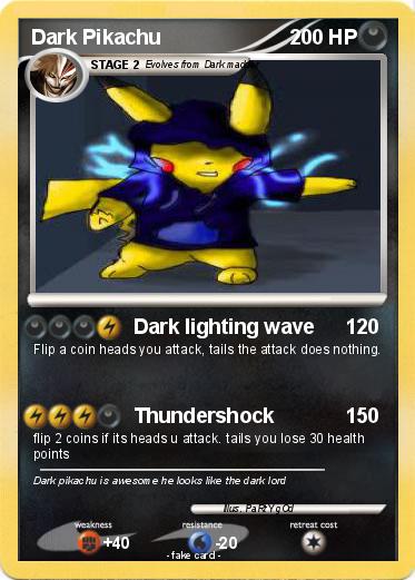 Pokemon Dark Pikachu