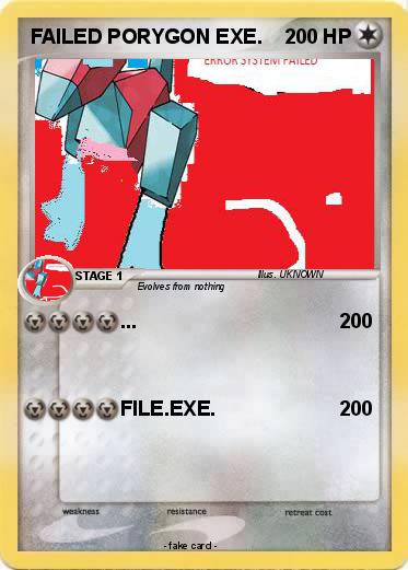 Pokemon FAILED PORYGON EXE.
