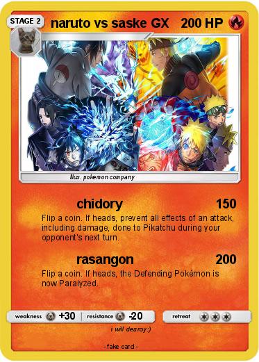 Pokemon naruto vs saske GX