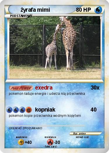 Pokemon żyrafa mimi