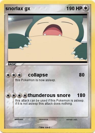 Pokemon snorlax gx