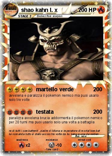 Pokemon shao kahn l. x