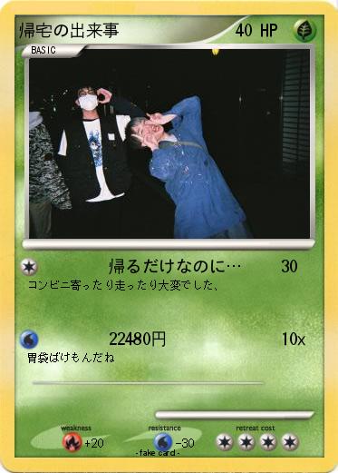 Pokemon 帰宅の出来事