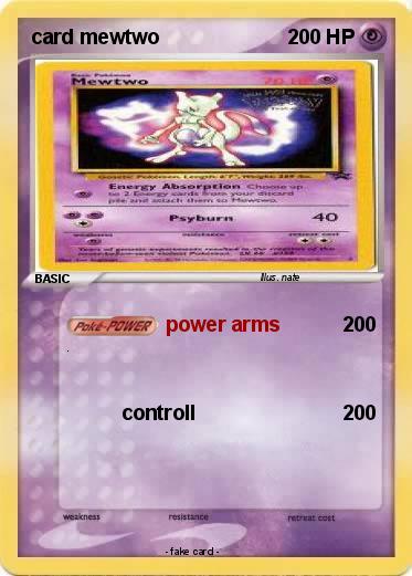 Pokemon card mewtwo