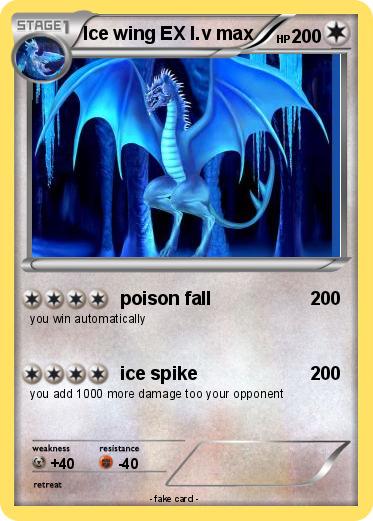 Pokemon Ice wing EX l.v max