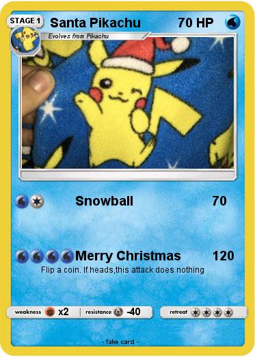 Pokemon Santa Pikachu