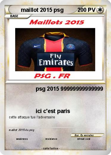 Pokemon maillot 2015 psg