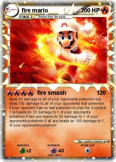 Pokemon fire mario
