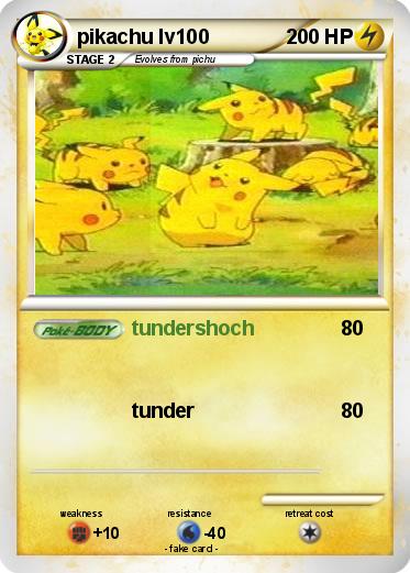 Pokemon pikachu lv100