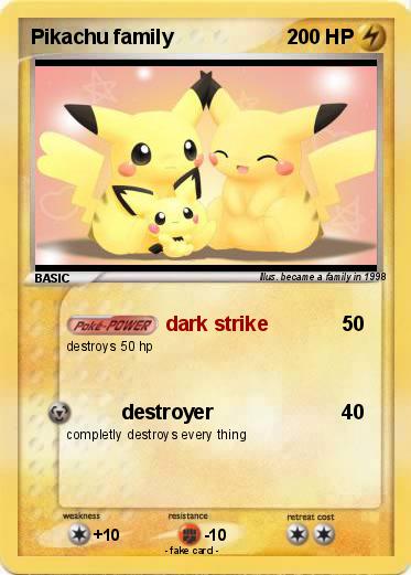 Pokemon Pikachu family