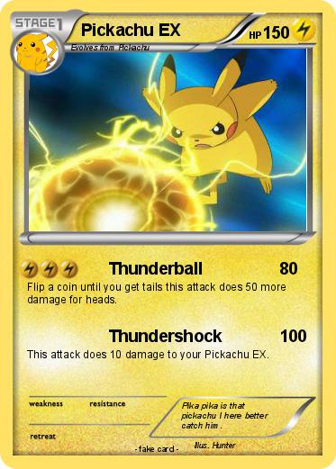Pokemon Pickachu EX