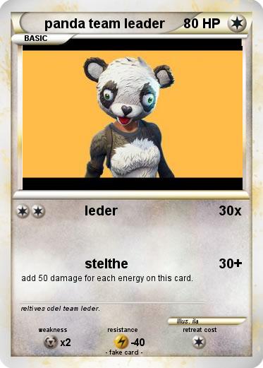 Pokemon panda team leader