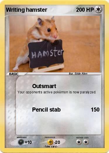 Pokemon Writing hamster