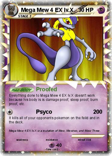 Pokemon Mega Mew 4 EX lv.X