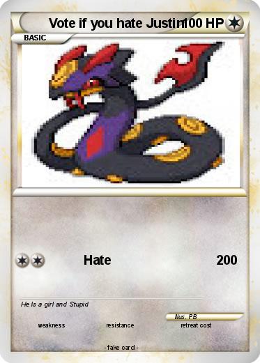 Pokemon Vote if you hate Justin