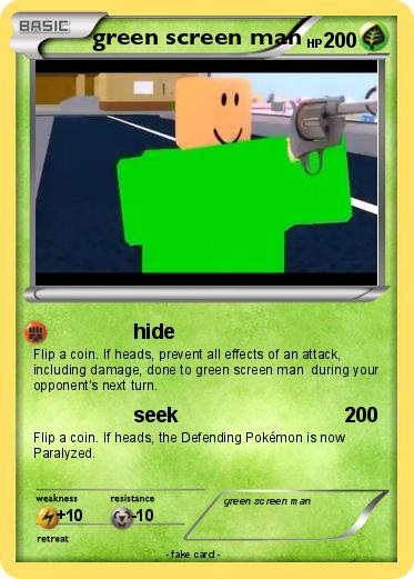 Pokemon green screen man
