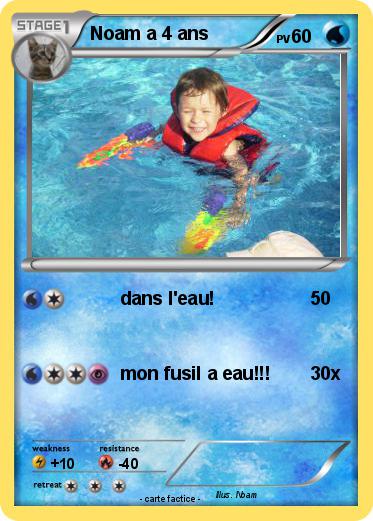 Pokemon Noam a 4 ans