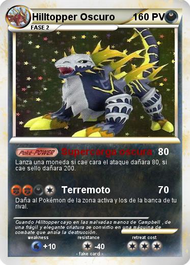 Pokemon Hilltopper Oscuro