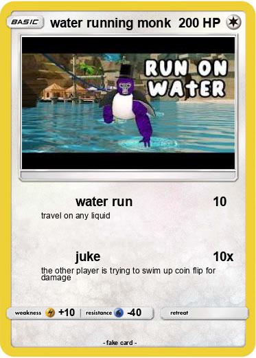 Pokemon water running monk