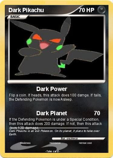 Pokemon Dark Pikachu