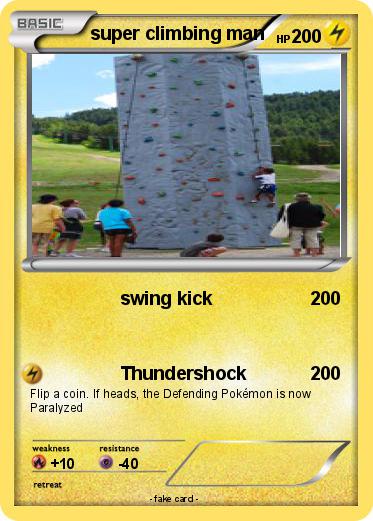 Pokemon super climbing man