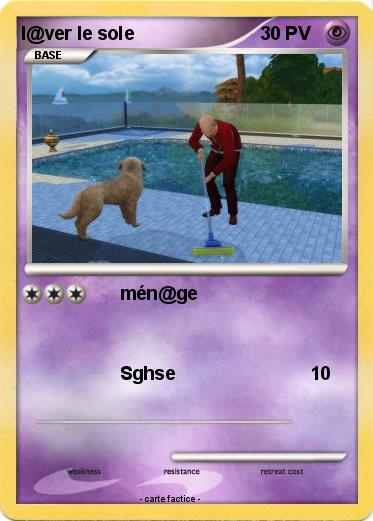 Pokemon l@ver le sole