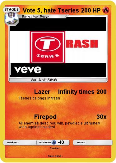 Pokemon Vote 5, hate Tseries
