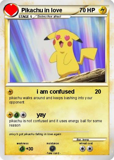 Pokemon Pikachu in love
