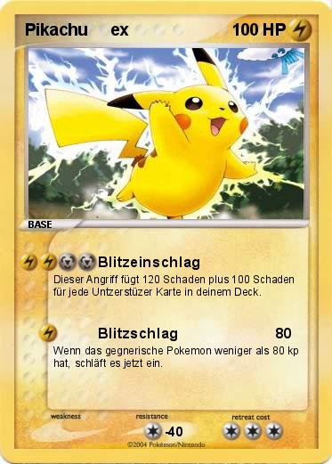 Pokemon Pikachu     ex