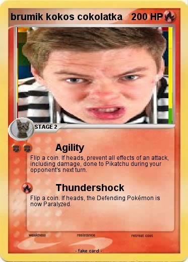 Pokemon brumik kokos cokolatka