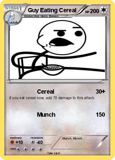 Pokemon Guy Eating Cereal