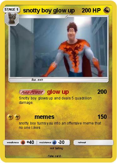 Pokemon snotty boy glow up
