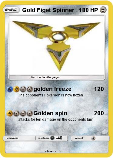 Pokemon Gold Figet Spinner