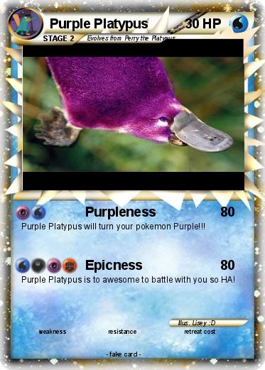 Pokemon Purple Platypus