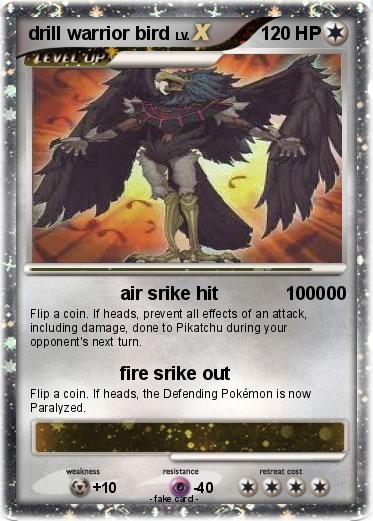 Pokemon drill warrior bird