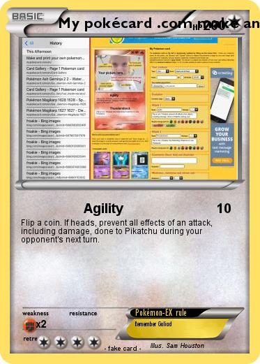 Pokemon My pokécard .com make and print your own Pokémon cards