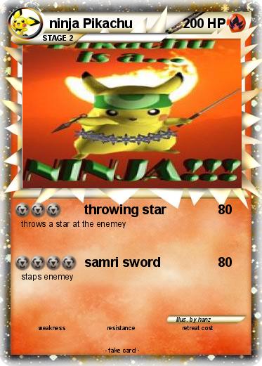 Pokemon ninja Pikachu